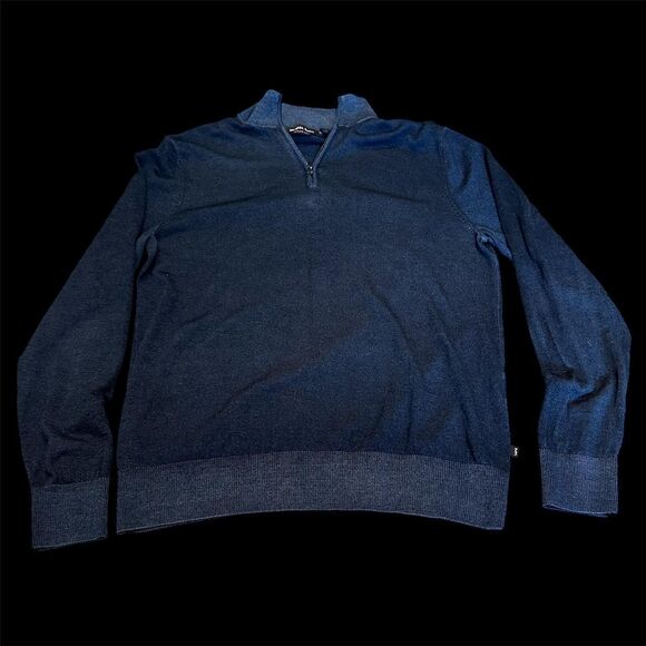 Michael Kors quarter-zip sweater jumper. Navy color. Size L. - Picture 1 of 6